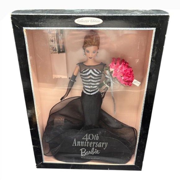 barbie black evening dress Vintage Barbie Doll 1958/1993? Reproduction Barbie Doll Black Evening Dress